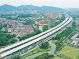 时代大道(滨江段)高架桥全线贯通