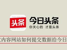 中文内容网站如何提交数据给今日头条
