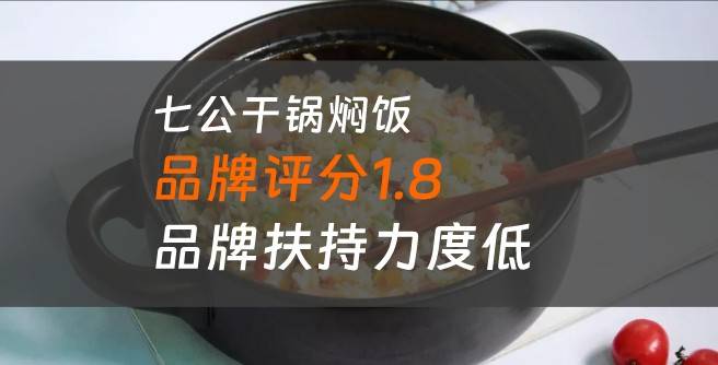 七公干锅焖饭加盟口碑评分1.8，品牌扶持力度低