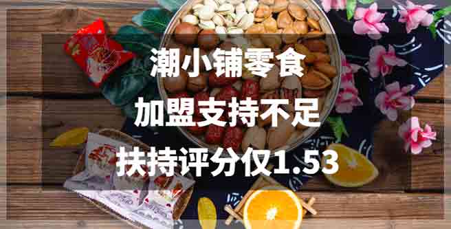 揭示潮小铺零食加盟支持不足，扶持评分仅1.53