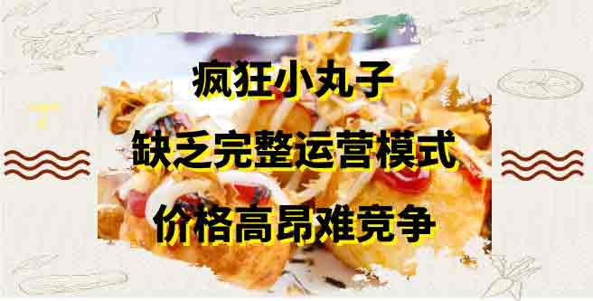 疯狂小丸子缺乏完整模式，价格高昂难竞争，加盟评分1.39