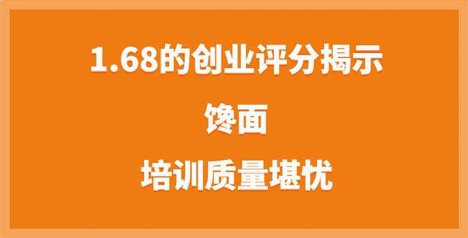 1.68的创业评分揭示馋面品牌培训质量堪忧