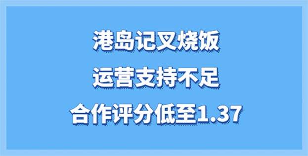 港岛记叉烧饭加盟陷争议，运营支持不足合作评分低至1.37
