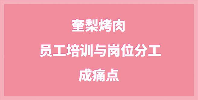 奎梨烤肉加盟评分低至1.47，员工培训与岗位分工成痛点