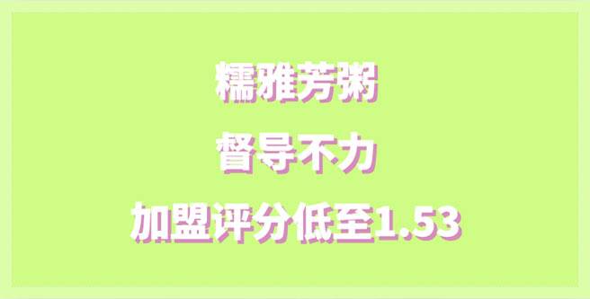 糯雅芳粥加盟商痛诉，督导不力，加盟评分低至1.53