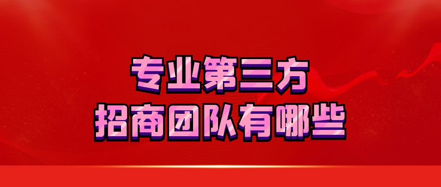 专业第三方招商团队有哪些？