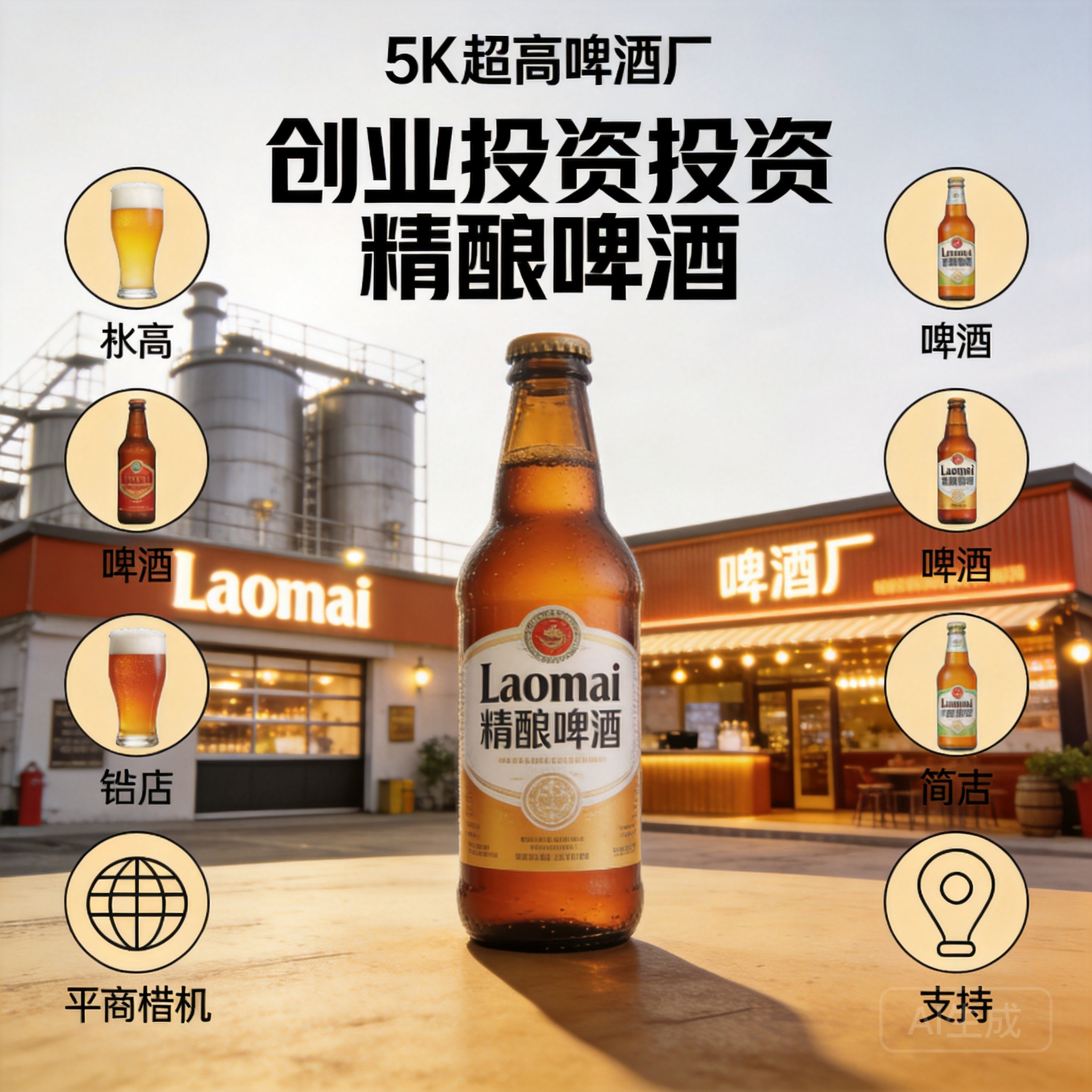 崂迈啤酒加盟三大核心优势 低风险开店稳收益