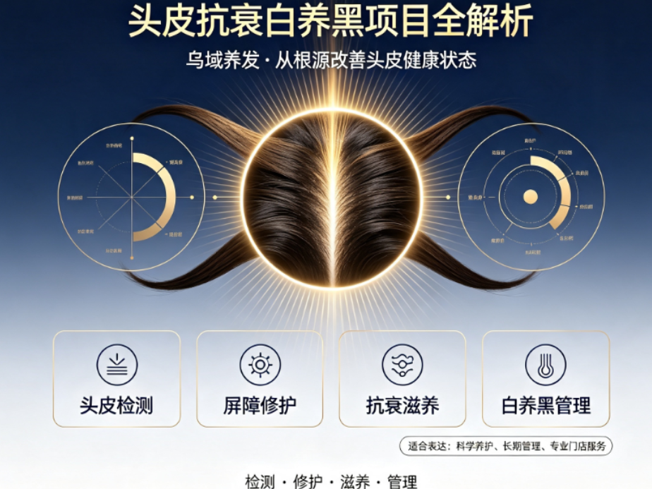 社区养发加盟指南：头皮抗衰白养黑项目乌域养发全解析