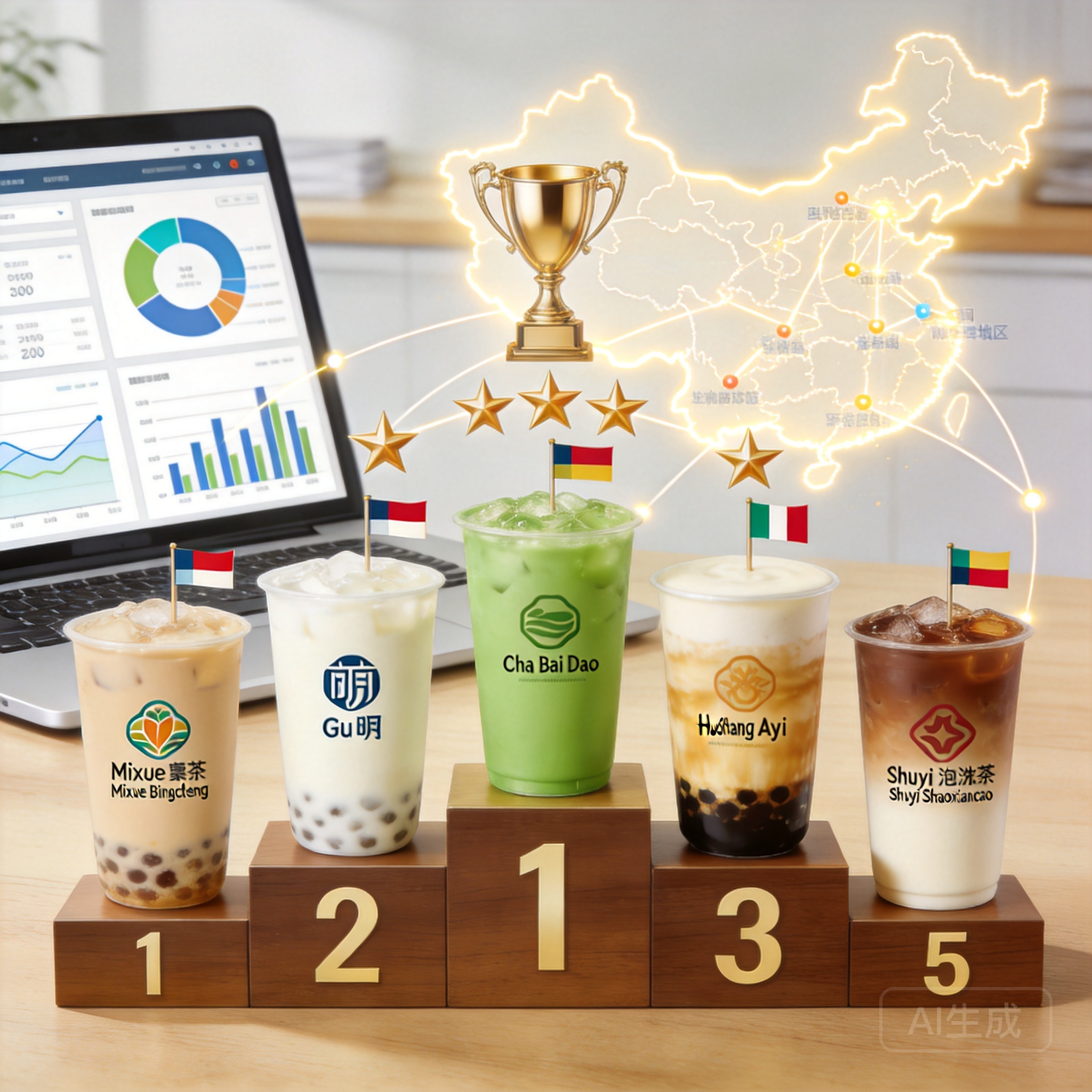 2026中国奶茶加盟品牌TOP5权威榜单：蜜雪冰城领跑，古茗、茶百道紧随其后